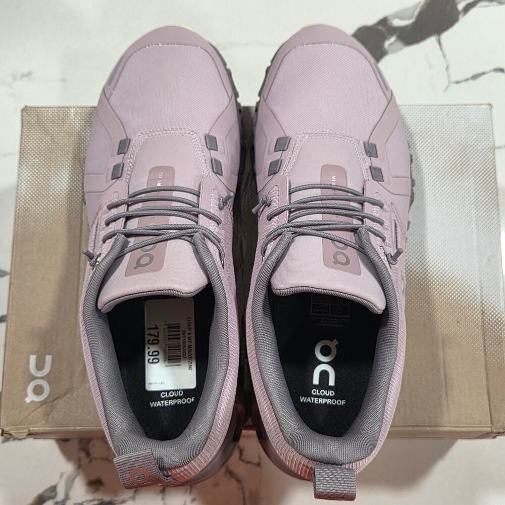 On Running Cloud 6 Waterproof Mauve Zinc Size 7.5 Women's Trail Casual Shoes - Picture 6 of 9
